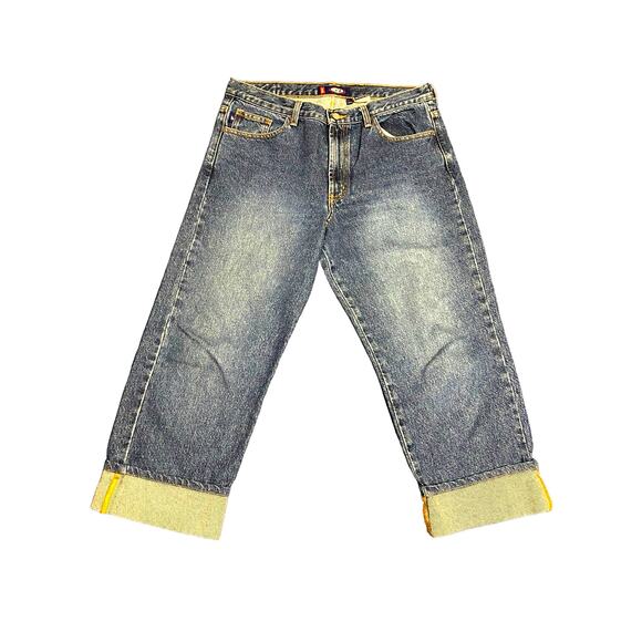 Bongo Jeans Women's Capri XL Size 13 Cuffed Medium Blue Denim - Picture 11 of 16